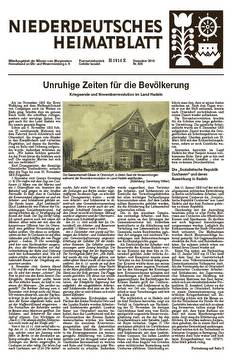 Niederdeutsches Heimatblatt 12/2018 - Männer vom Morgenstern