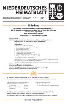 Niederdeutsches Heimatblatt 5/2024 - Männer vom Morgenstern