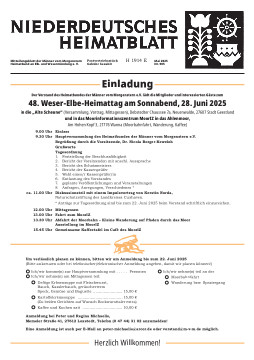 Niederdeutsches Heimatblatt 5/2025 - Männer vom Morgenstern