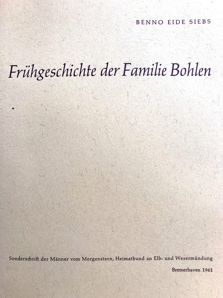 Die Frühgeschichte der Familie Bohlen - Männer vom Morgenstern