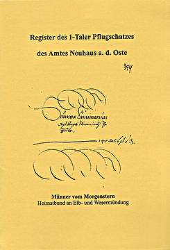 Register des 1-Taler Pflugschatzes des Amtes Neuhaus a.d. Oste