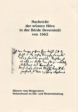 Nachricht der wüsten Höve in der Börde Beverstedt von 1662