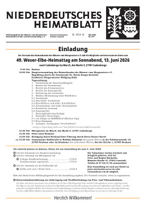 Niederdeutsches Heimatblatt 05/2026 - Männer vom Morgenstern